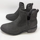 Pierre Dumas Black Faux-Suede Western Ankle Boots