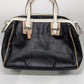 Coach Black/Cream Rowan Satchel Purse & Wallet Set