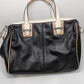 Coach Black/Cream Rowan Satchel Purse & Wallet Set