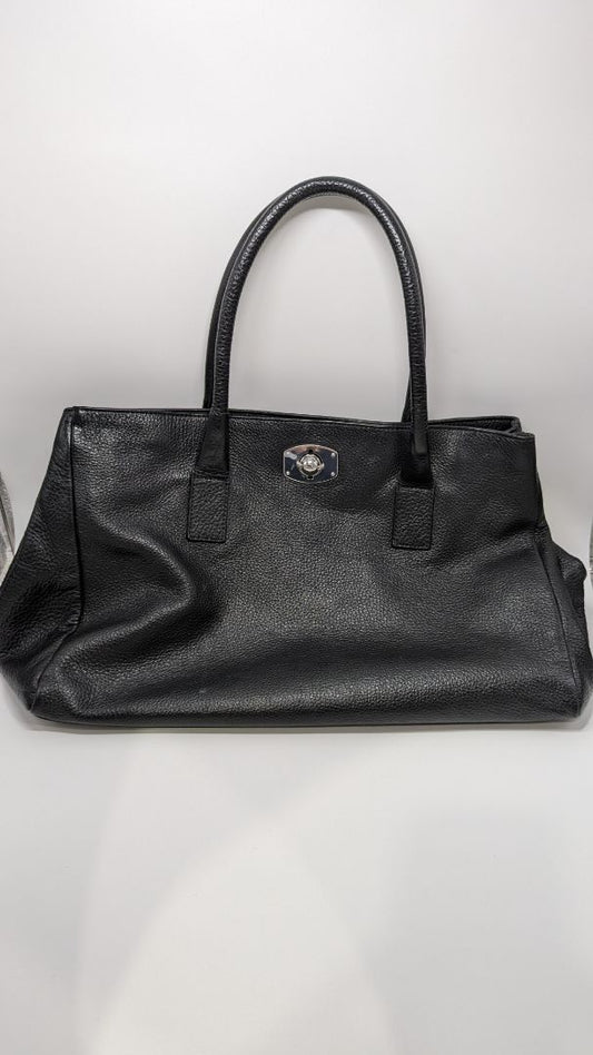 Furla Black Genuine Leather Satchel Purse