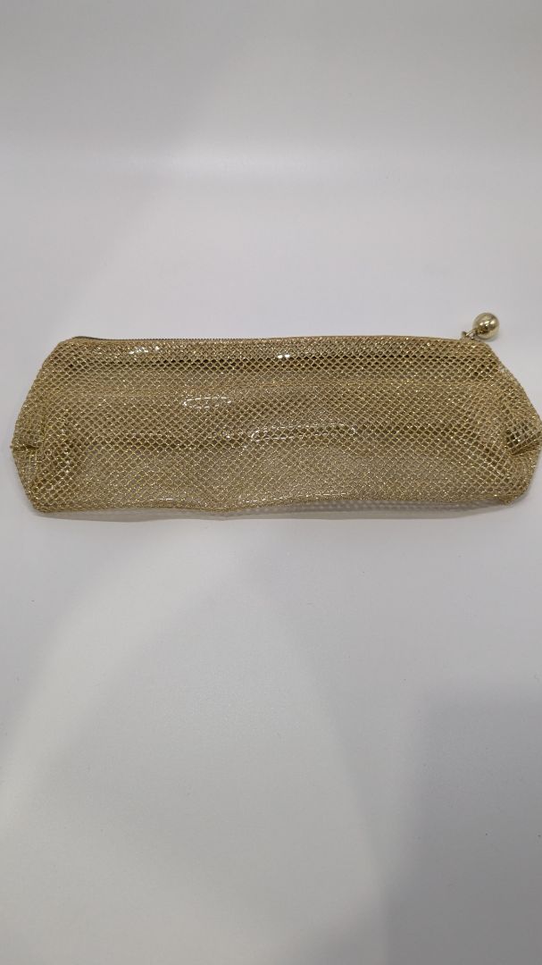 Gold Glitter Clear Zippered Pouch