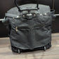 Black/Ivory/Purple Vintage Embroidered Rolling Travel Bag