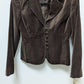 axcess Brown Faux-Suede Button-Down Jacket