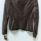 axcess Brown Faux-Suede Button-Down Jacket