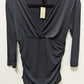 Ann Taylor Black V-Neck Ruched Blouse
