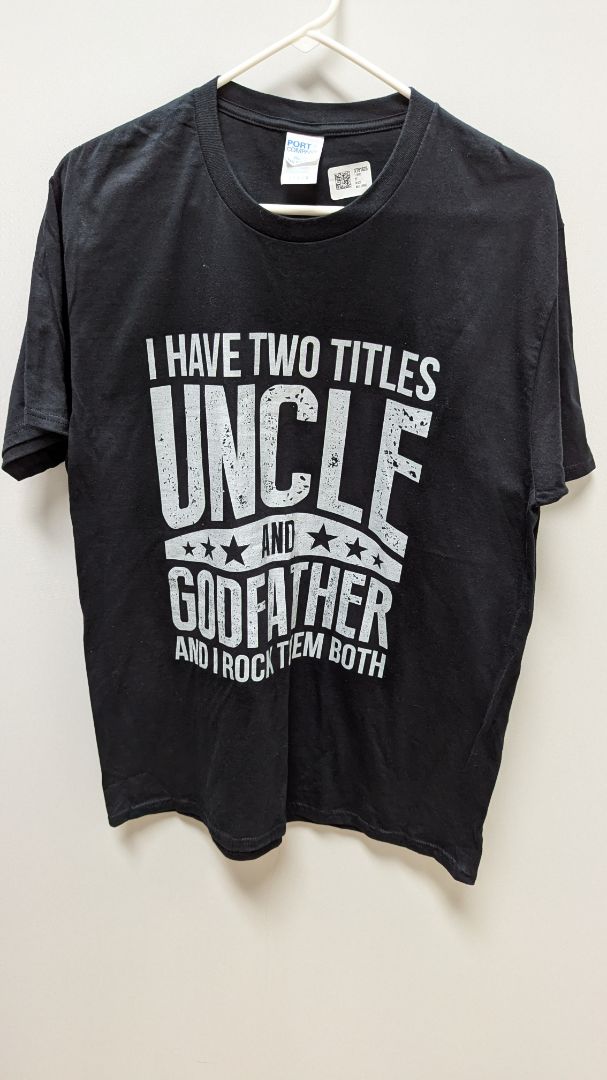 Port & Company Black "I Have Two Titles" Graphic T-Shirt
