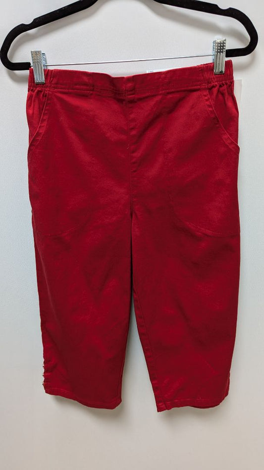 Croft & Barrow Red Mid-Rise Pull-On Skimmer Pants