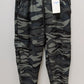 YUNA Fashion Dark Green Camo Cargo Jogger Pants