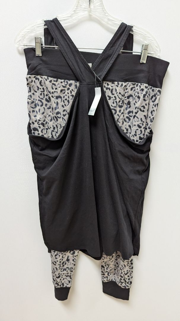 Cacique Black/Grey Animal Print Sleep Tank & Joggers Set