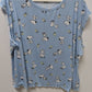 Peanuts Light Blue Snoopy Graphic Sleepwear T-Shirt