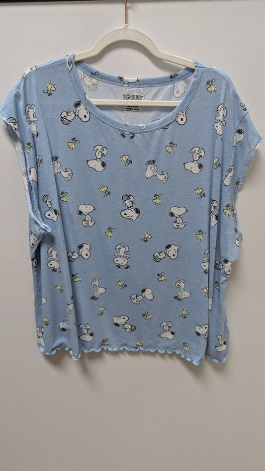 Peanuts Light Blue Snoopy Graphic Sleepwear T-Shirt