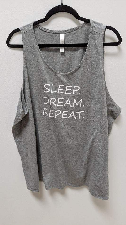 Cacique Grey "Sleep. Dream. Repeat" Graphic Sleep Tank