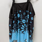 Black/Blue Floral Tankini Swim Top