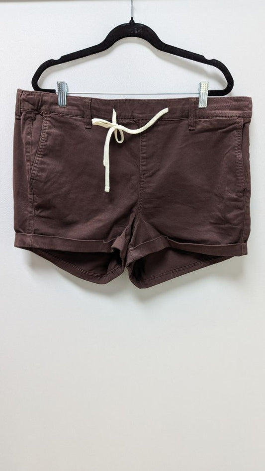 Torrid Brown Pull-On Twill Boyfriend Shorts
