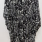 Lane Bryant Black/White Leaf Floral Kimono Blouse