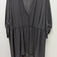 Torrid Dark Grey Sheer Button-Down High/Low Blouse