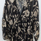 Lane Bryant Black/Ivory Floral Sheer Kimono Blouse