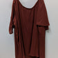 Torrid Dark Red Lace-Up Cold-Shoulder Blouse