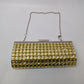 Silver/Yellow Faux-Gemstone Studded Clutch Purse