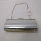 Silver/Yellow Faux-Gemstone Studded Clutch Purse
