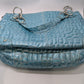Kathy Van Zeeland Turquoise Vinyl Shoulder Bag Purse