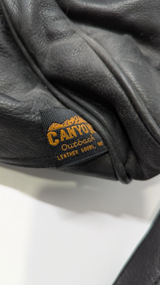Canyon Outback Black Genuine Leather Duffle Bag