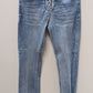 Bamboo Light Wash Lace-Fly Straight Jeans
