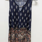 Rue JuJu Navy Paisley Patterned Sleeveless Blouse