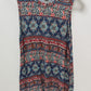 by & by Navy/Red Patterned Knit Tunic Tank