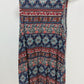 by & by Navy/Red Patterned Knit Tunic Tank