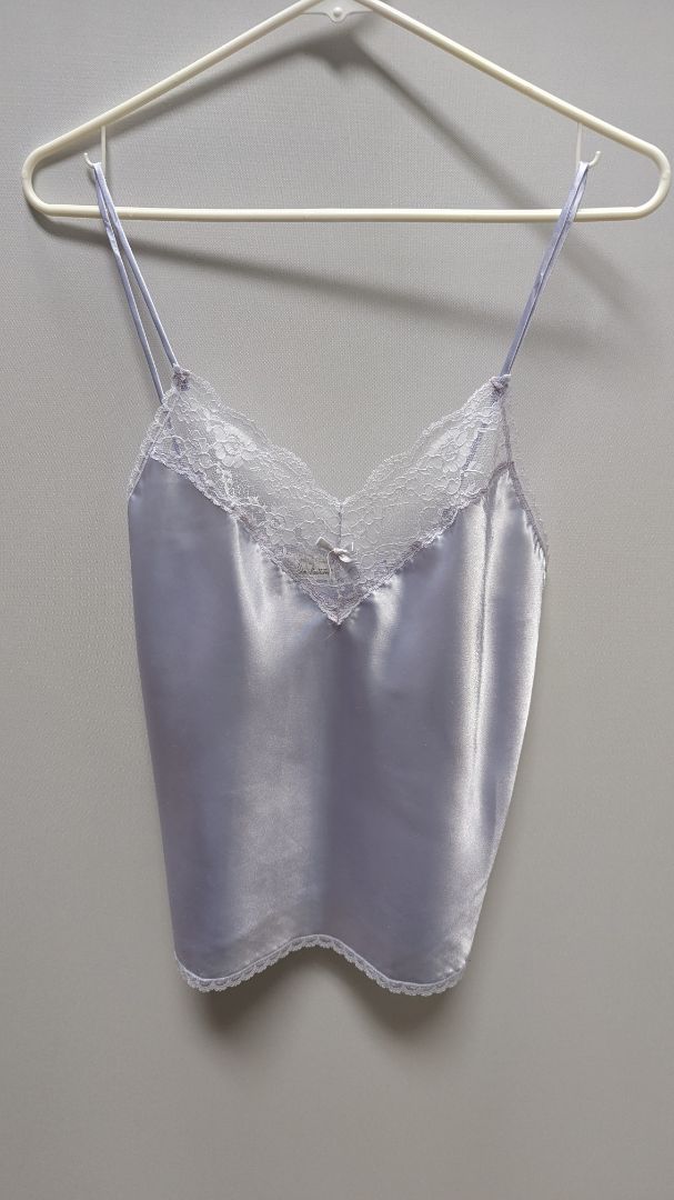 Lady Manhattan Vintage Light Purple Satin Camisole