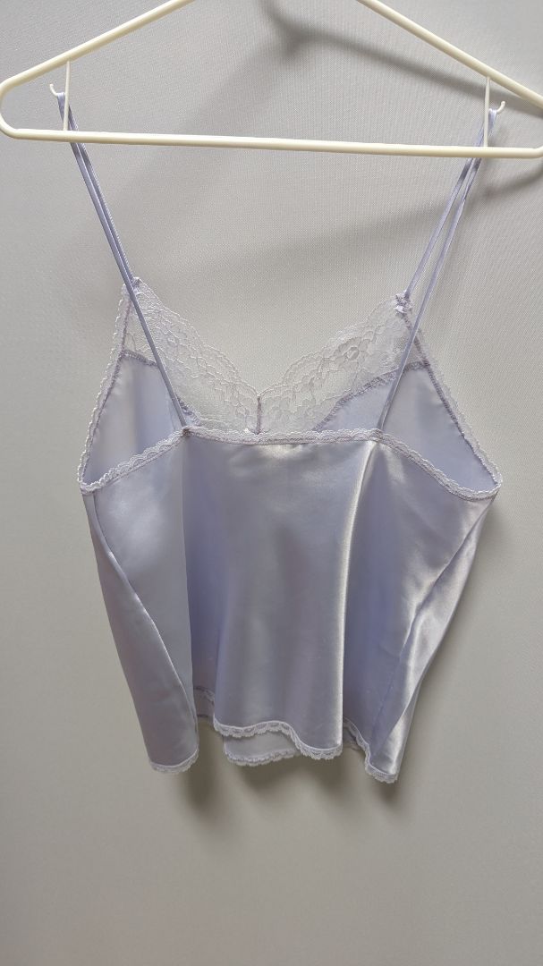 Lady Manhattan Vintage Light Purple Satin Camisole