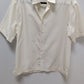 AXIST Beige Sheer Short-Sleeve Button-Down Shirt
