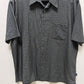 Woody's Retro Lounge Dark Grey Plaid Button-Down Shirt