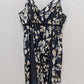 Simply Vera Navy Split Floral/Solid Mini Dress