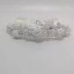 White/Silver Plastic Beaded Hair Clip Accessory
