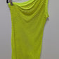 Neon Green Mesh One-Shoulder Coverup Dress