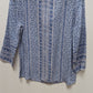 NIC + ZOE Light Blue Patterned Sheer Blouse