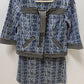 Cabi Blue/Black Tweed Blazer & Skirt Suit Set