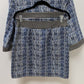 Cabi Blue/Black Tweed Blazer & Skirt Suit Set