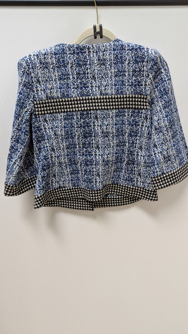 Cabi Blue/Black Tweed Blazer & Skirt Suit Set
