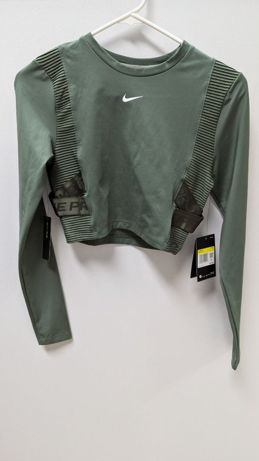 Nike Pro Dark Green AeroAdapt Cropped Active Top