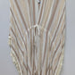 BCBGMAXAZRIA Light Beige/Tan Striped Tassel Kimono Overpiece