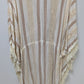 BCBGMAXAZRIA Light Beige/Tan Striped Tassel Kimono Overpiece