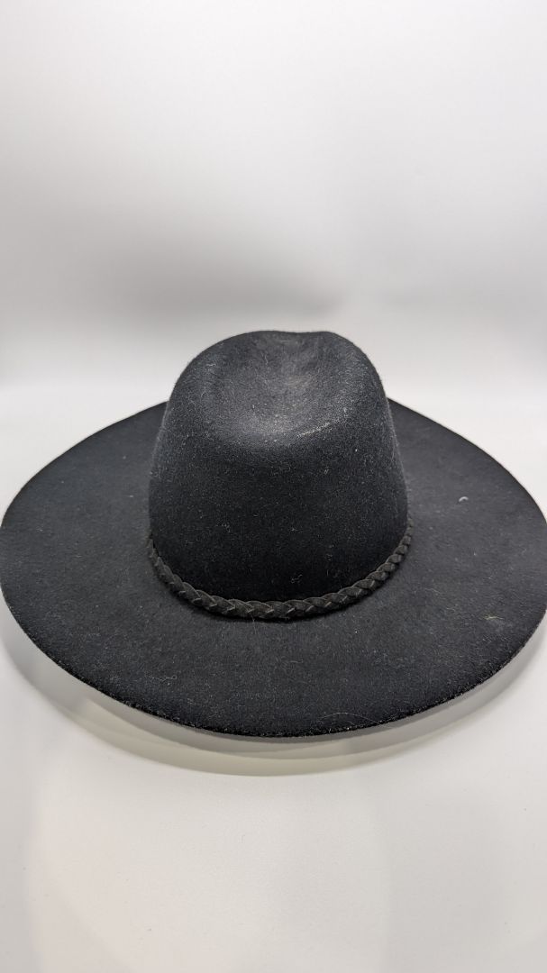 Free Press Black Floppy Brim Wool Hat