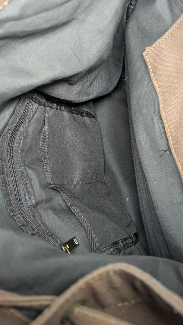 Augur Jans Brown 100% Cotton Canvas Backpack