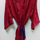 Victoria's Secret Red Vintage Rose Patterned Satin Robe