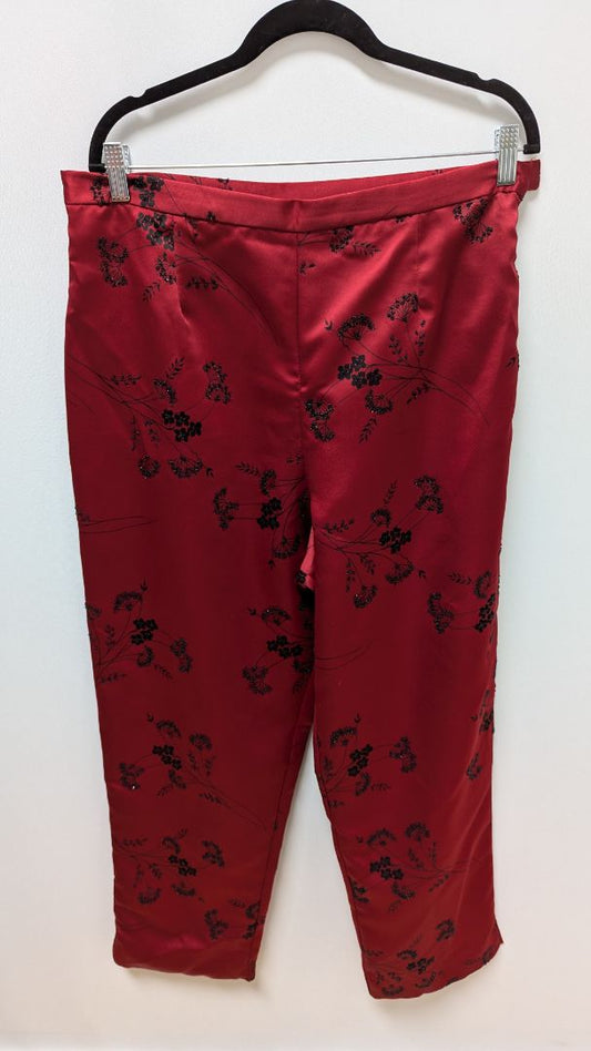Tom Barra Collection Red/Black Beaded Formal Pants