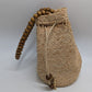 Sun N' Sand Brown Wicker Drawstring Pouch