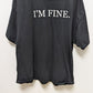 Port & Company Black "I'm Fine" Graphic T-Shirt